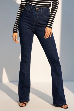 Itelle: Синие расклешенные джинсы высокой посадки Синия 4205 - фото 1