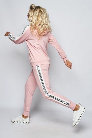 Bisou: Спортивный костюм с лампасом розовый 5088 - фото 3