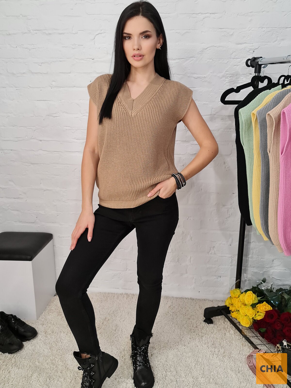 Жилетка Цвет Бежевый