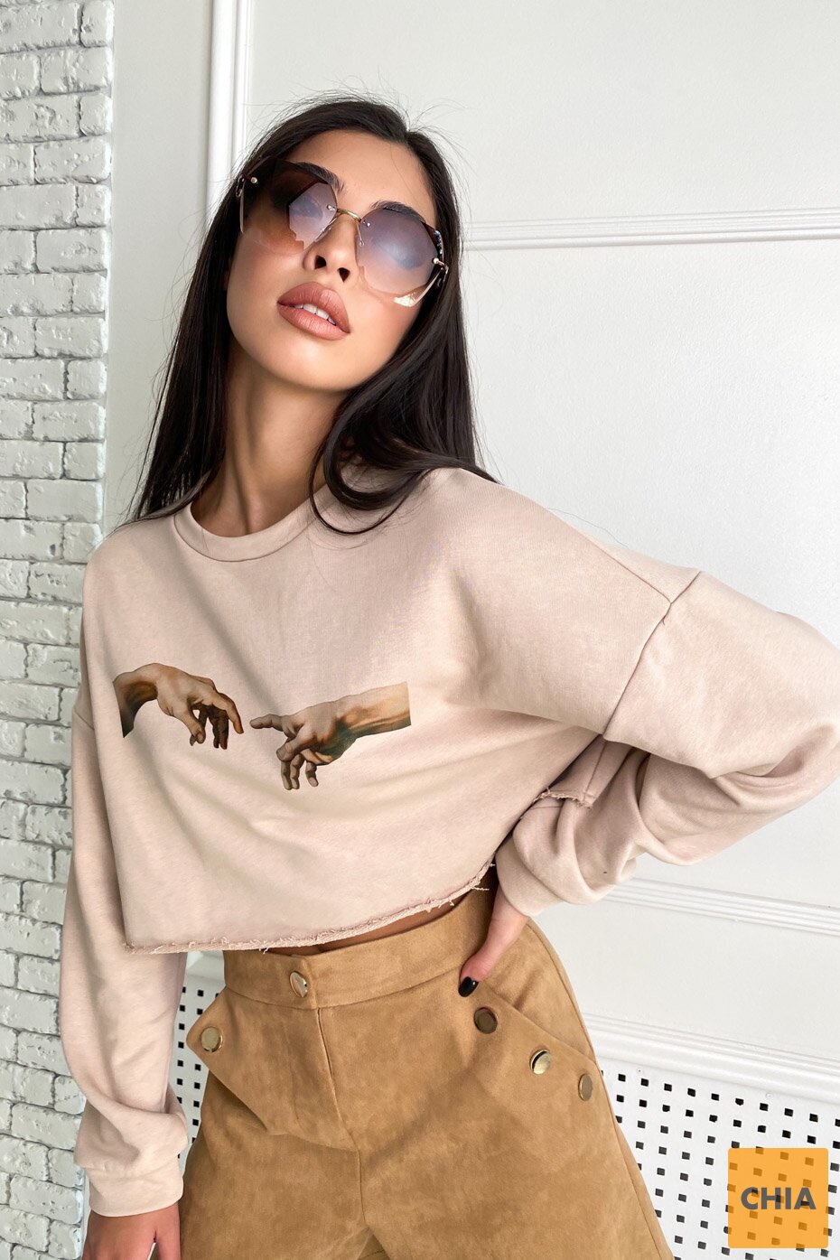 Укороченный худи