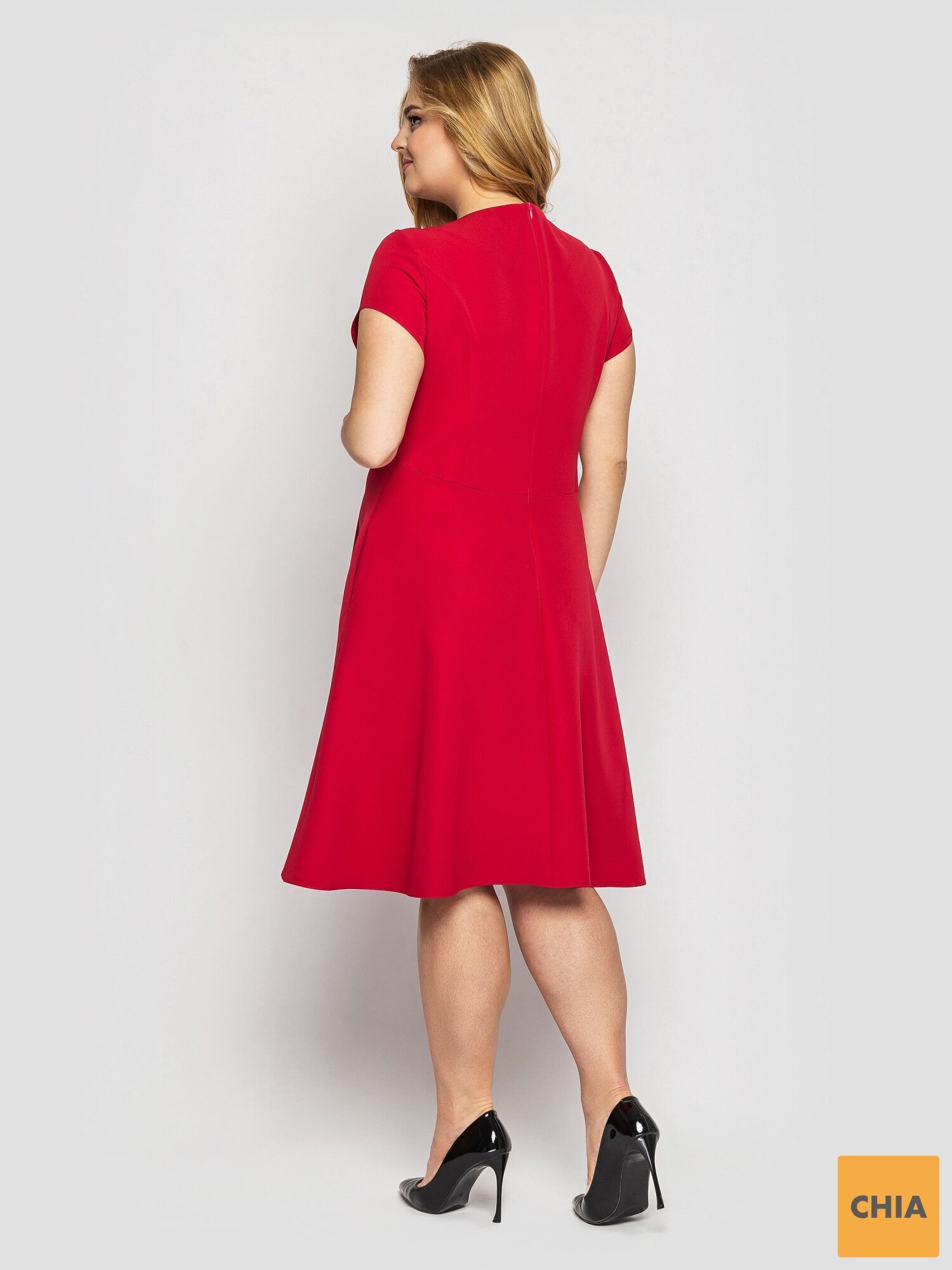 Платье Милана алого цвета