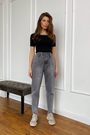 Джинсы баллоны серого цвета Беата