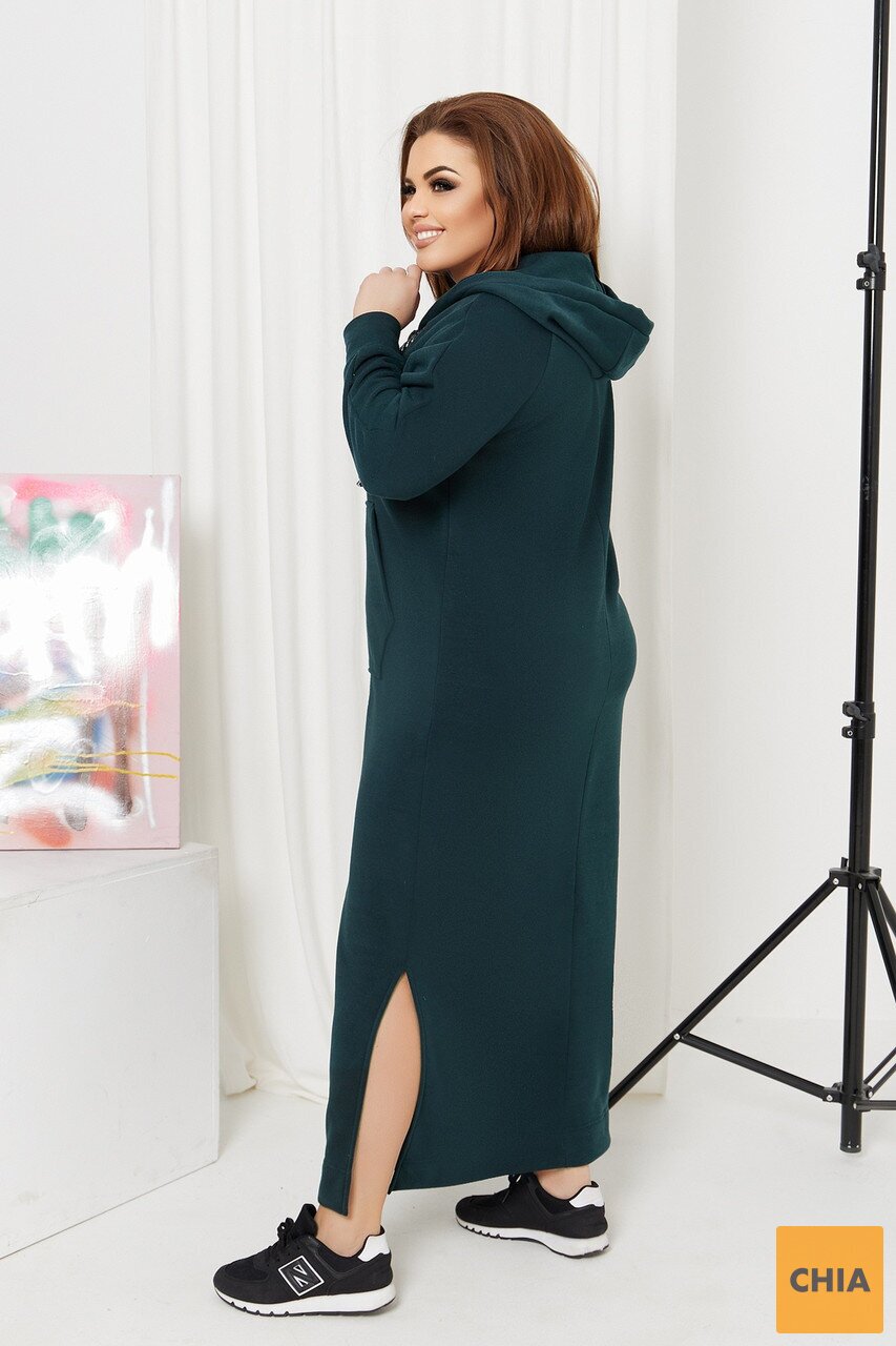 Платье большого размера на флисе