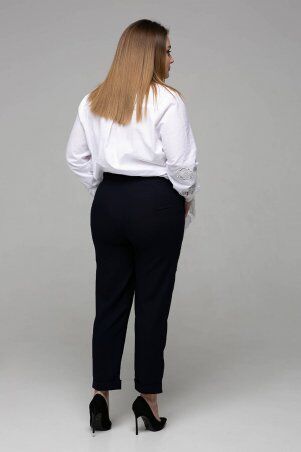 Tatiana: Зауженные брюки с отворотом МАРИЗ черные - фото 2