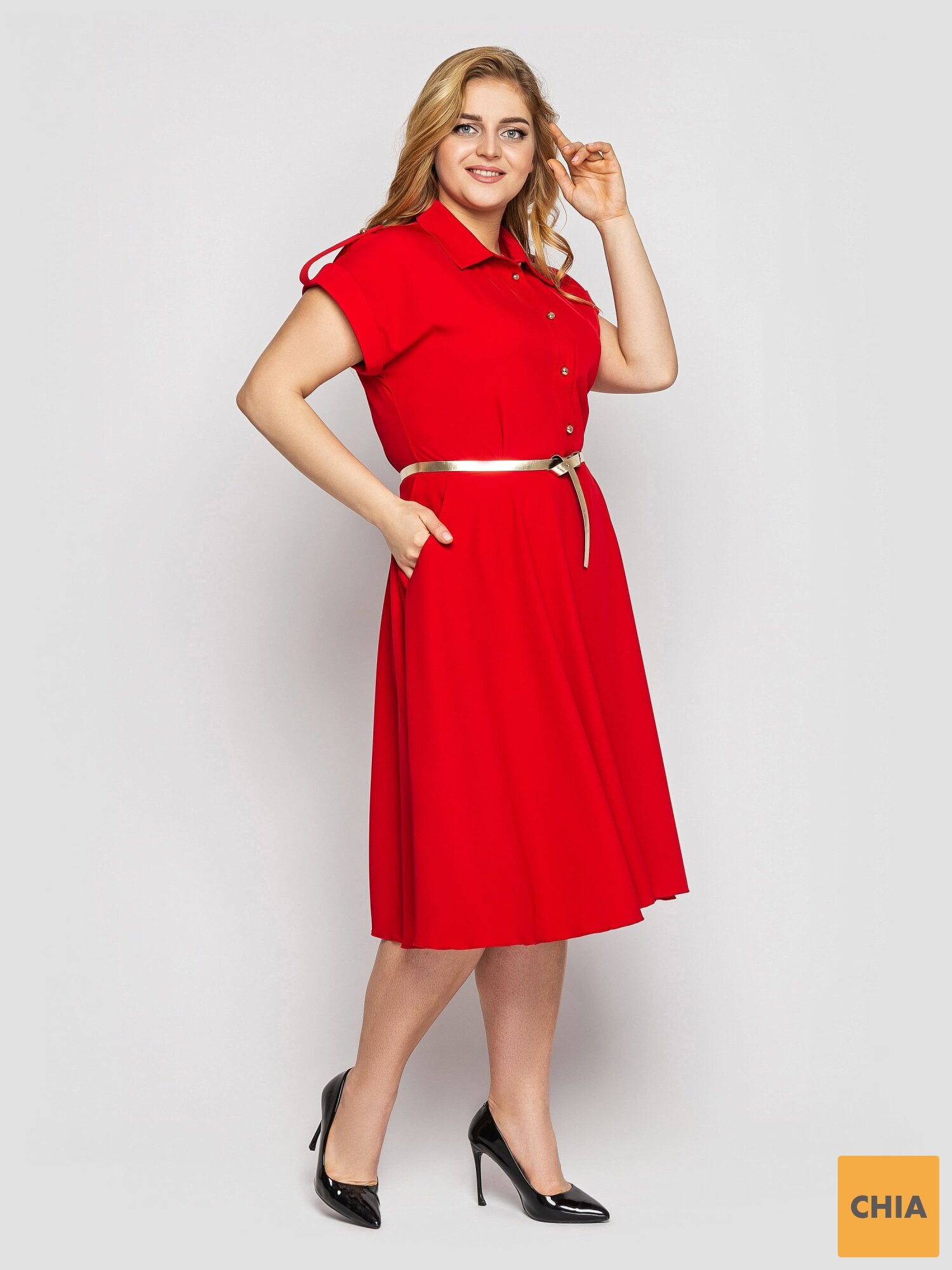 Платье Альмира алого цвета