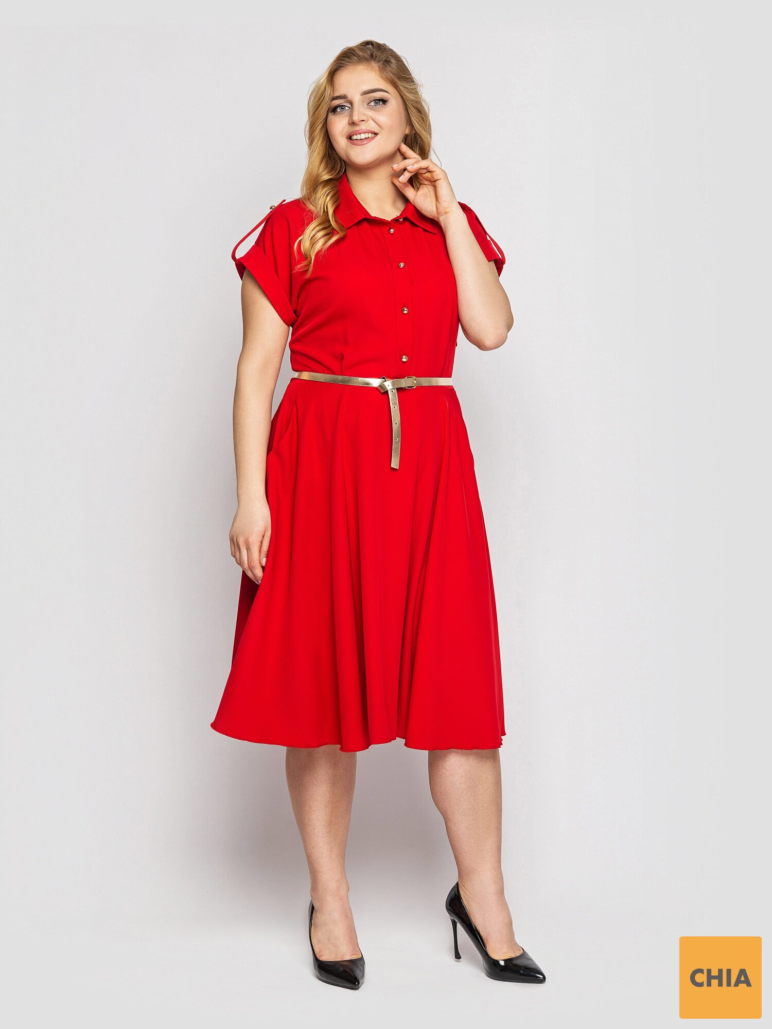 Платье Альмира алого цвета