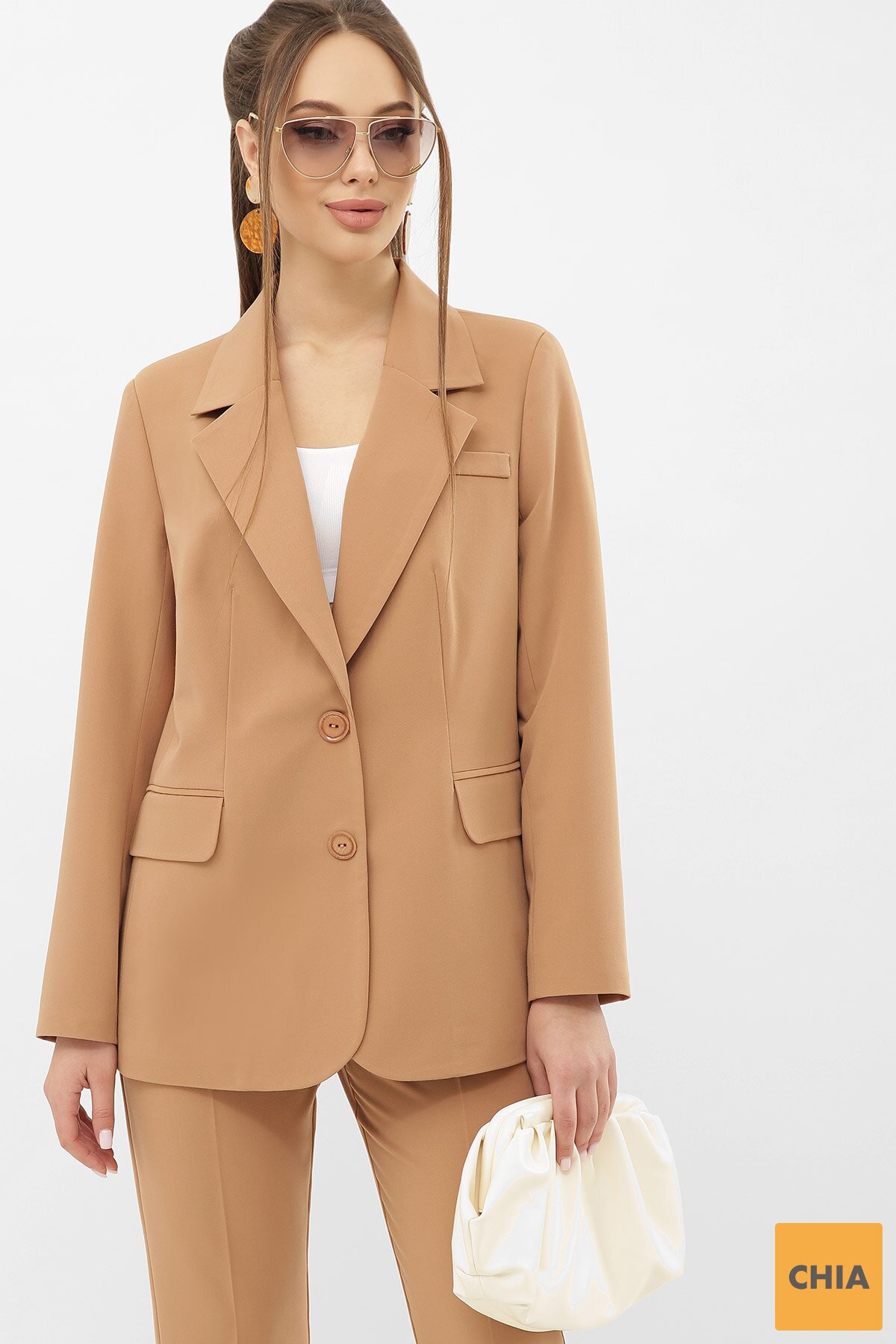 Пиджак Сабера д/р бежевый