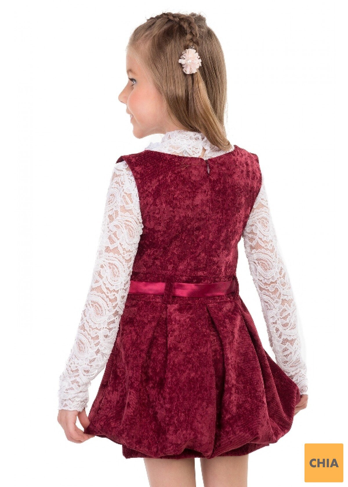 Сарафан Фонарик, бордовый