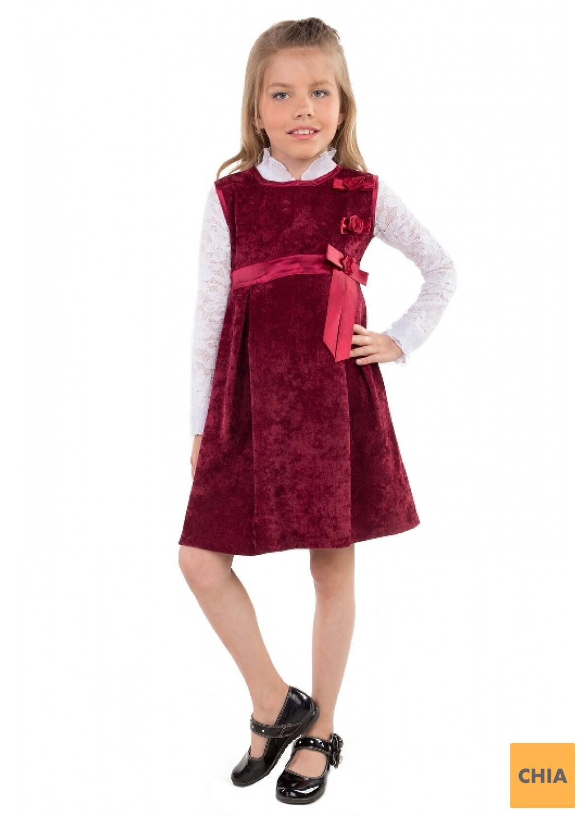 Сарафан Розочки, бордовый