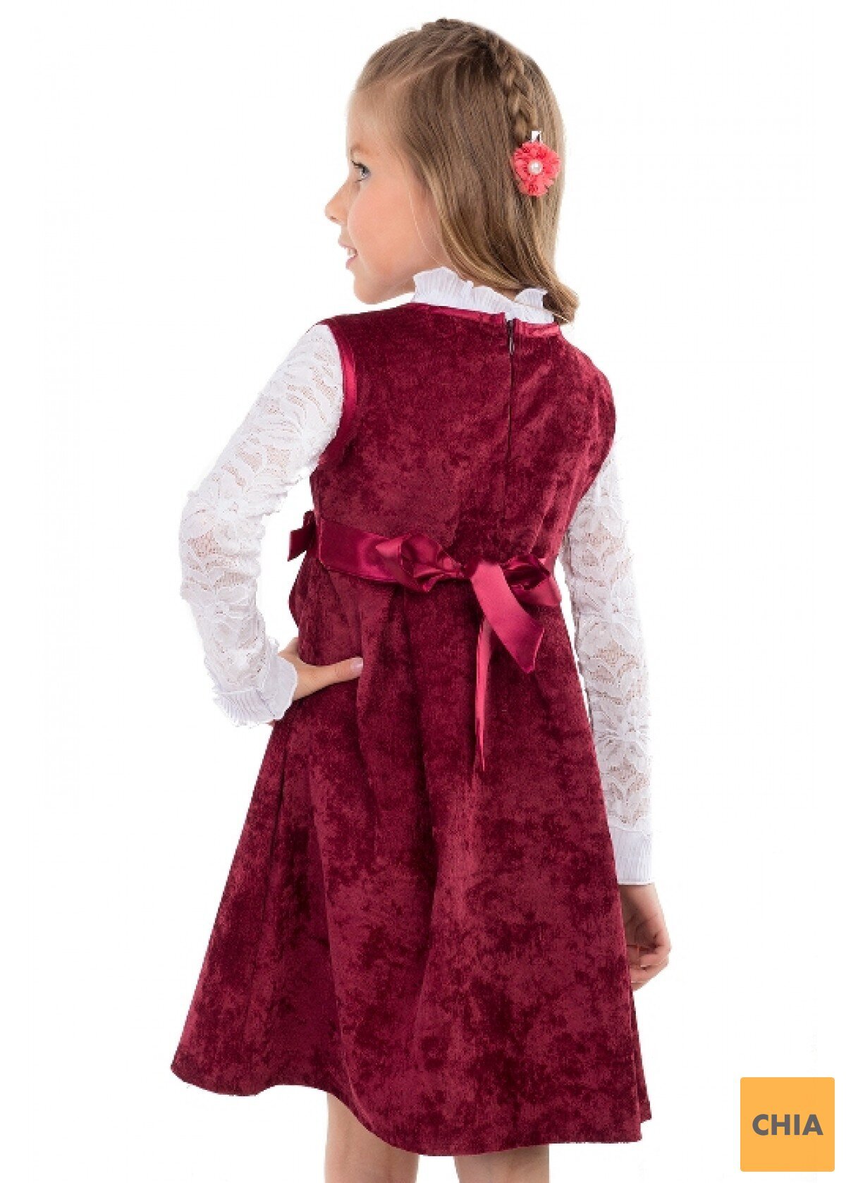 Сарафан Розочки, бордовый