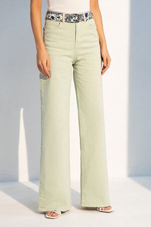 Itelle: Широкі зелені джинси Wide leg Стефані 162-5162 - фото 1