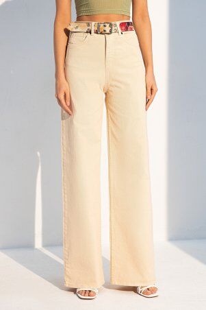 Широкие бежевые джинсы Wide leg Алисса