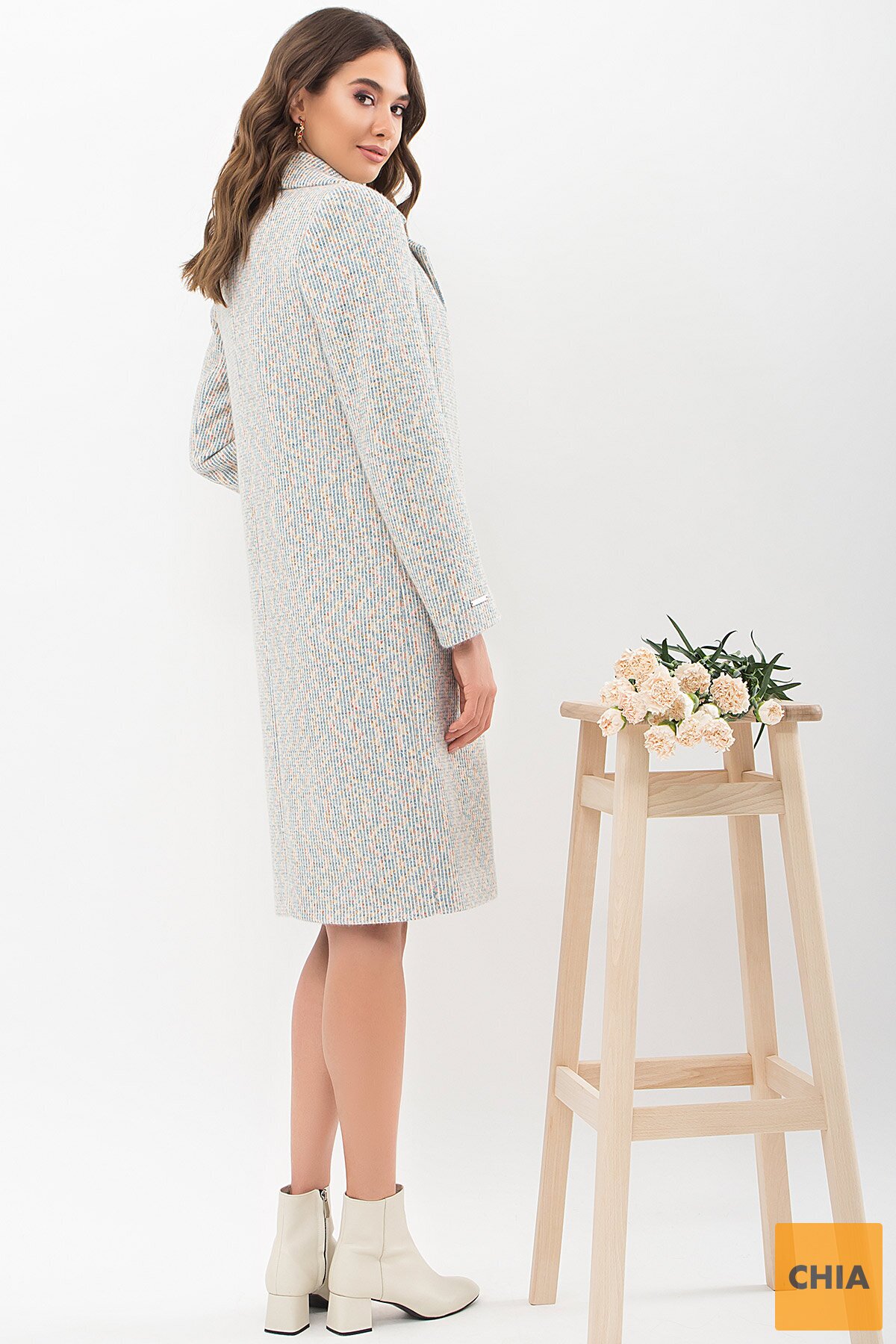 Пальто П-323-100 2809-голуб-розов.точка