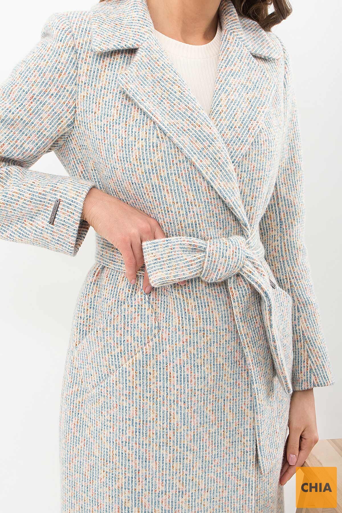 Пальто П-323-100 2809-голуб-розов.точка