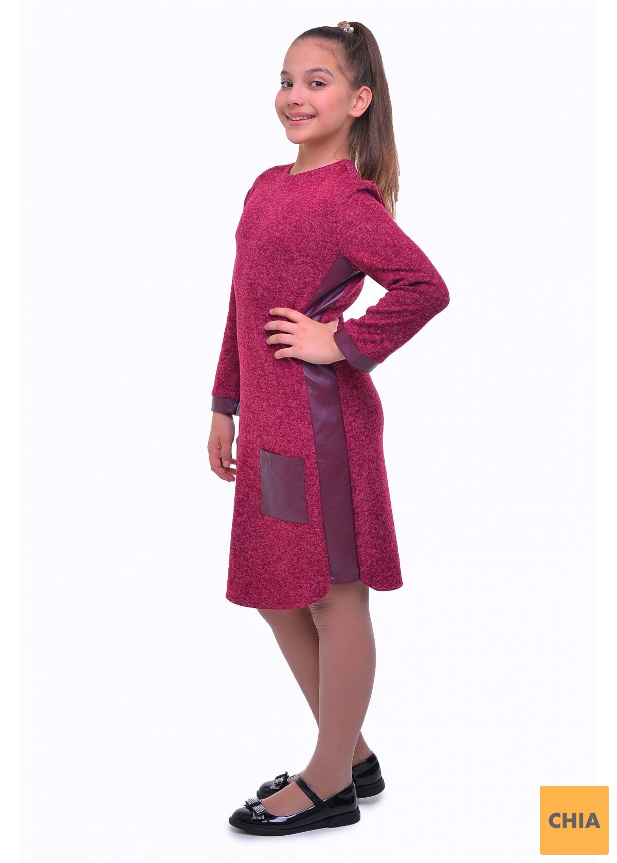 Платье Бромелия, бордовый