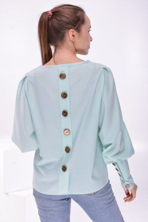 KOTIKI: Блузка с высокими манжетами мятного цвета 19911 - фото 1