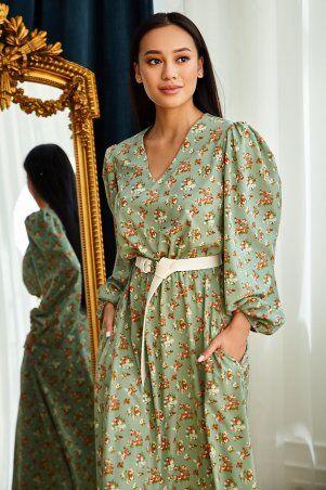Jadone Fashion: Платье Рут без ремня оливка - фото 1