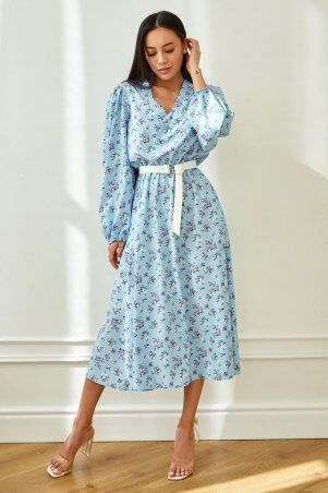 Jadone Fashion: Платье Рут без ремня голубой - фото 1
