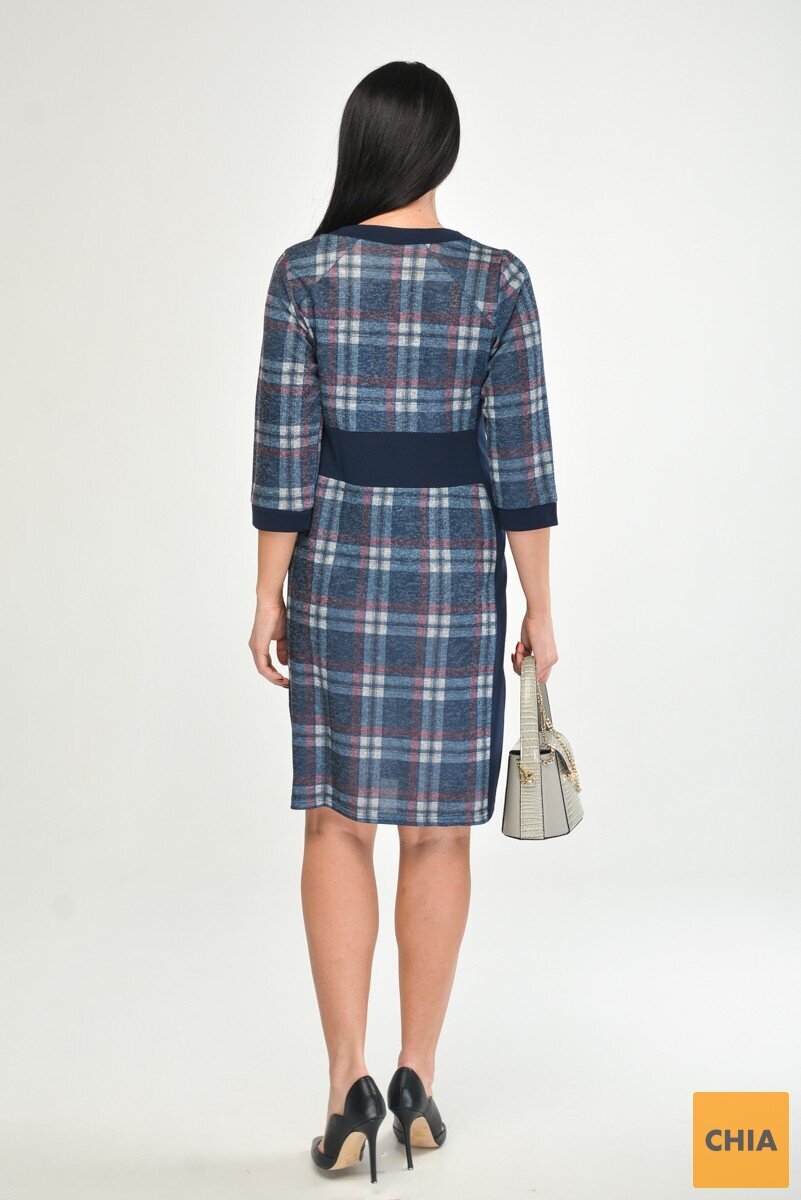 Ангоровое платье в клетку большого размера