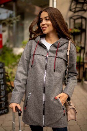 Укороченное пальто на змейке