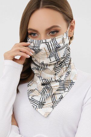 Маска Платок молоко-узор полоски