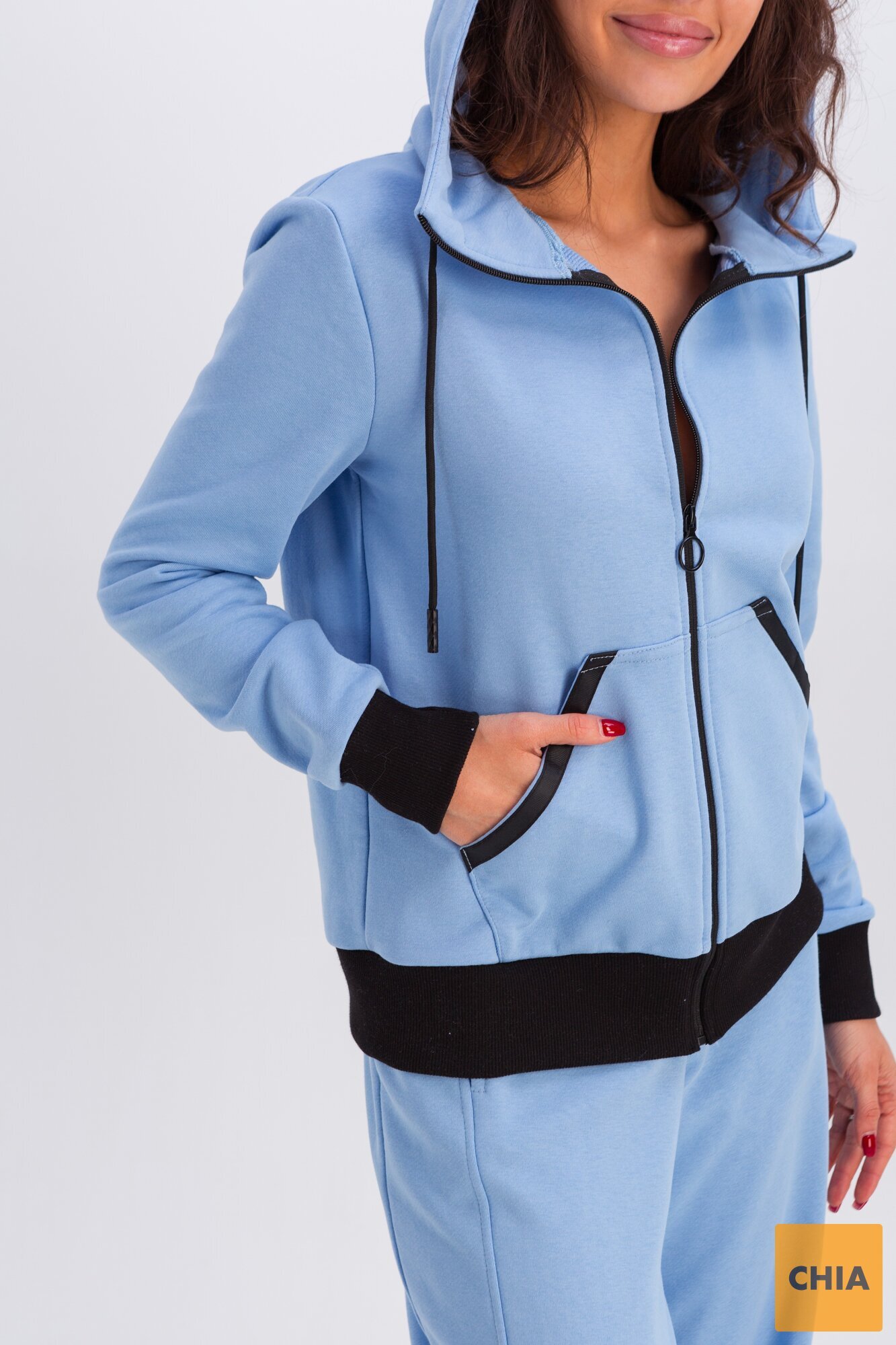 Костюм Фрейя (штаны+худи) голубой