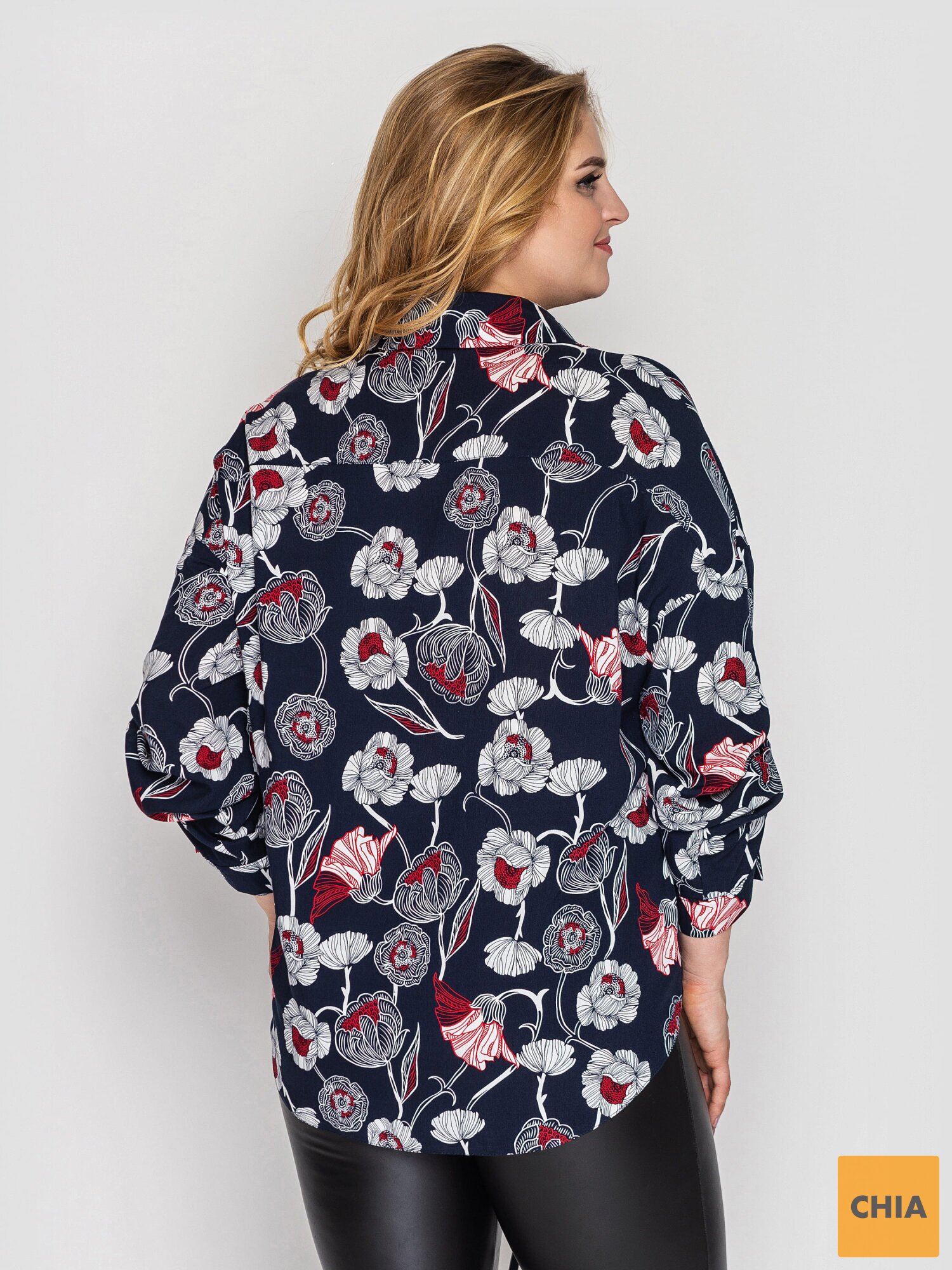 Рубашка женская Китти синяя