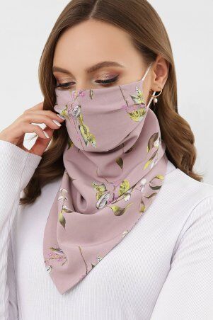 Маска Платок лиловый-цветы-ягоды