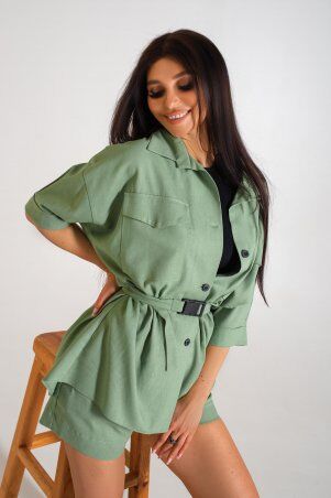 Jadone Fashion: Костюм с шортами Майами оливка - фото 1