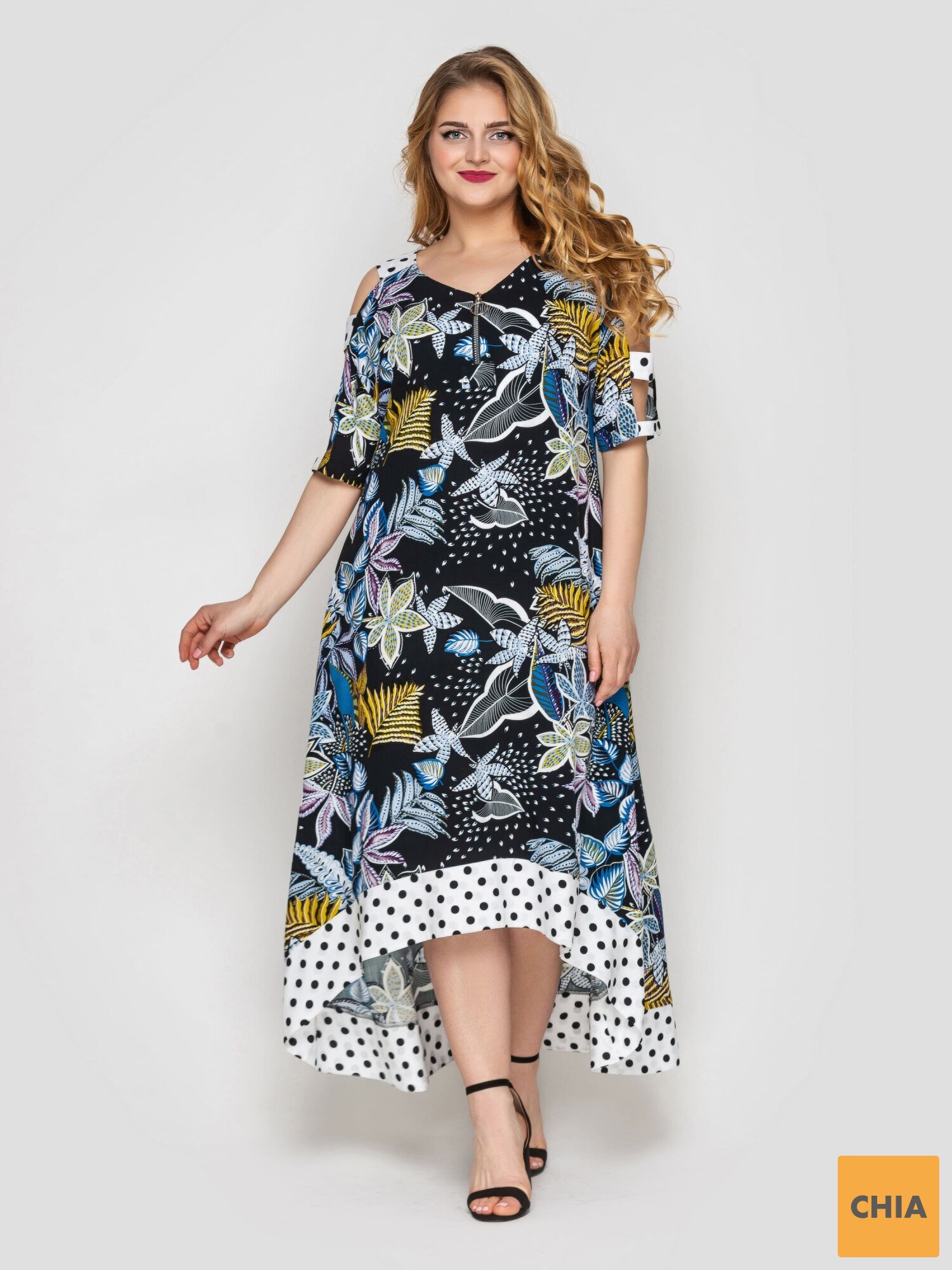 Платье Тропикана черное