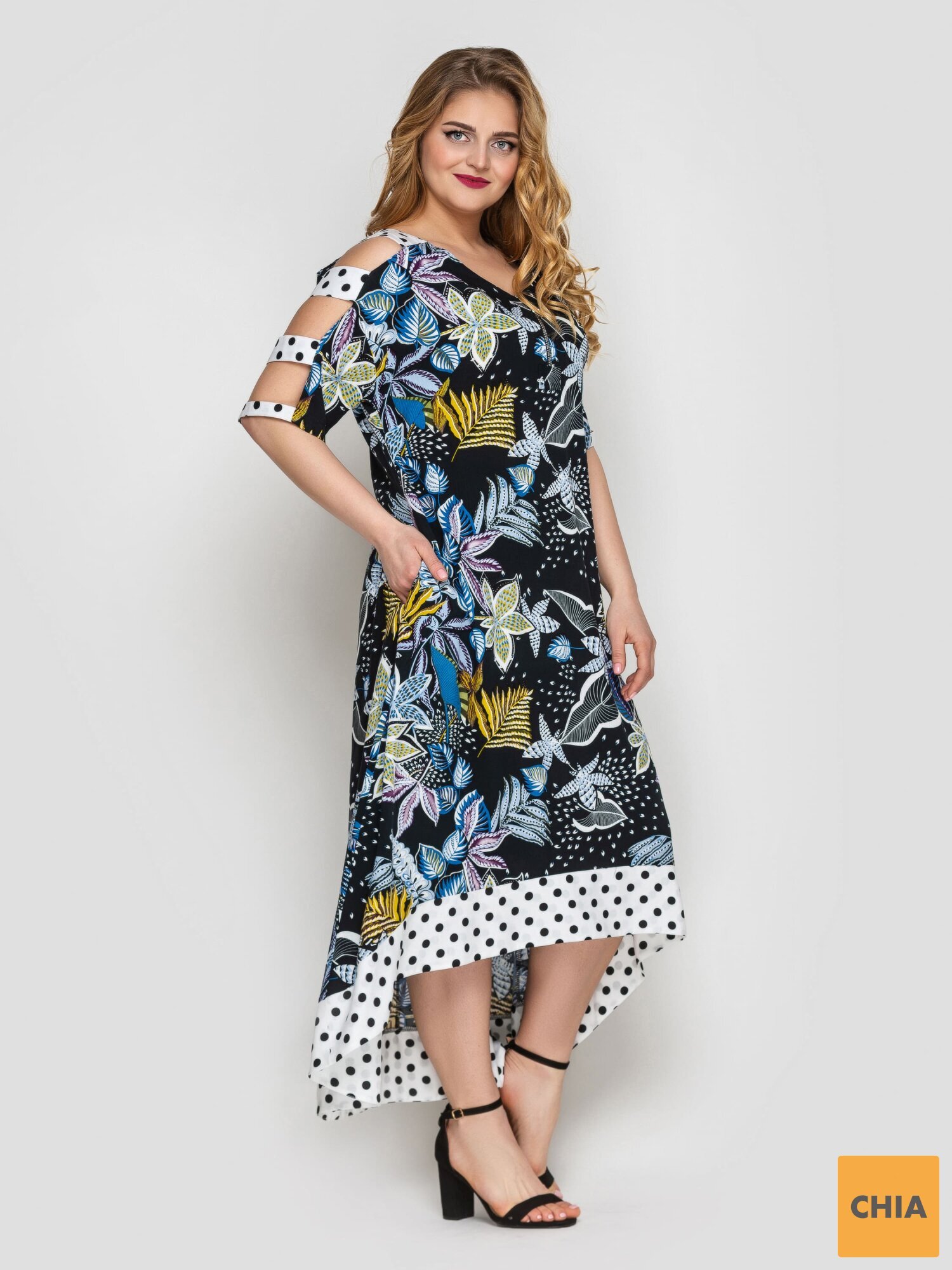 Платье Тропикана черное