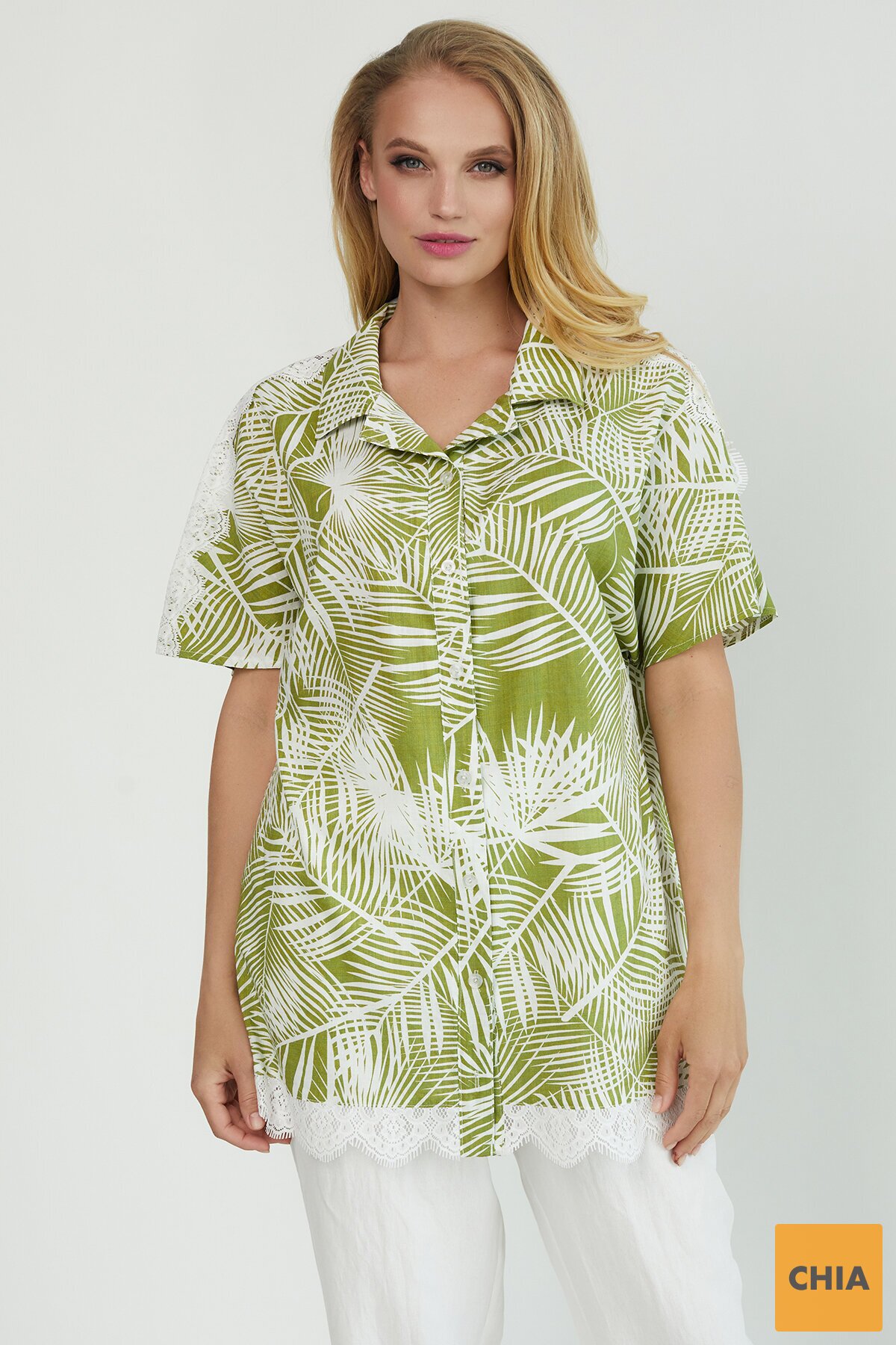 Блузка Одуван оливковый