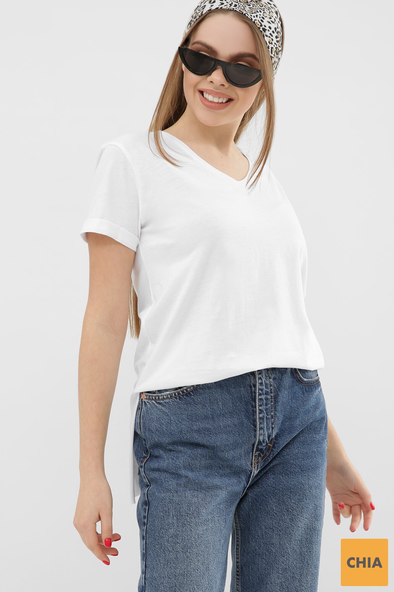 Футболка 6047V Белый