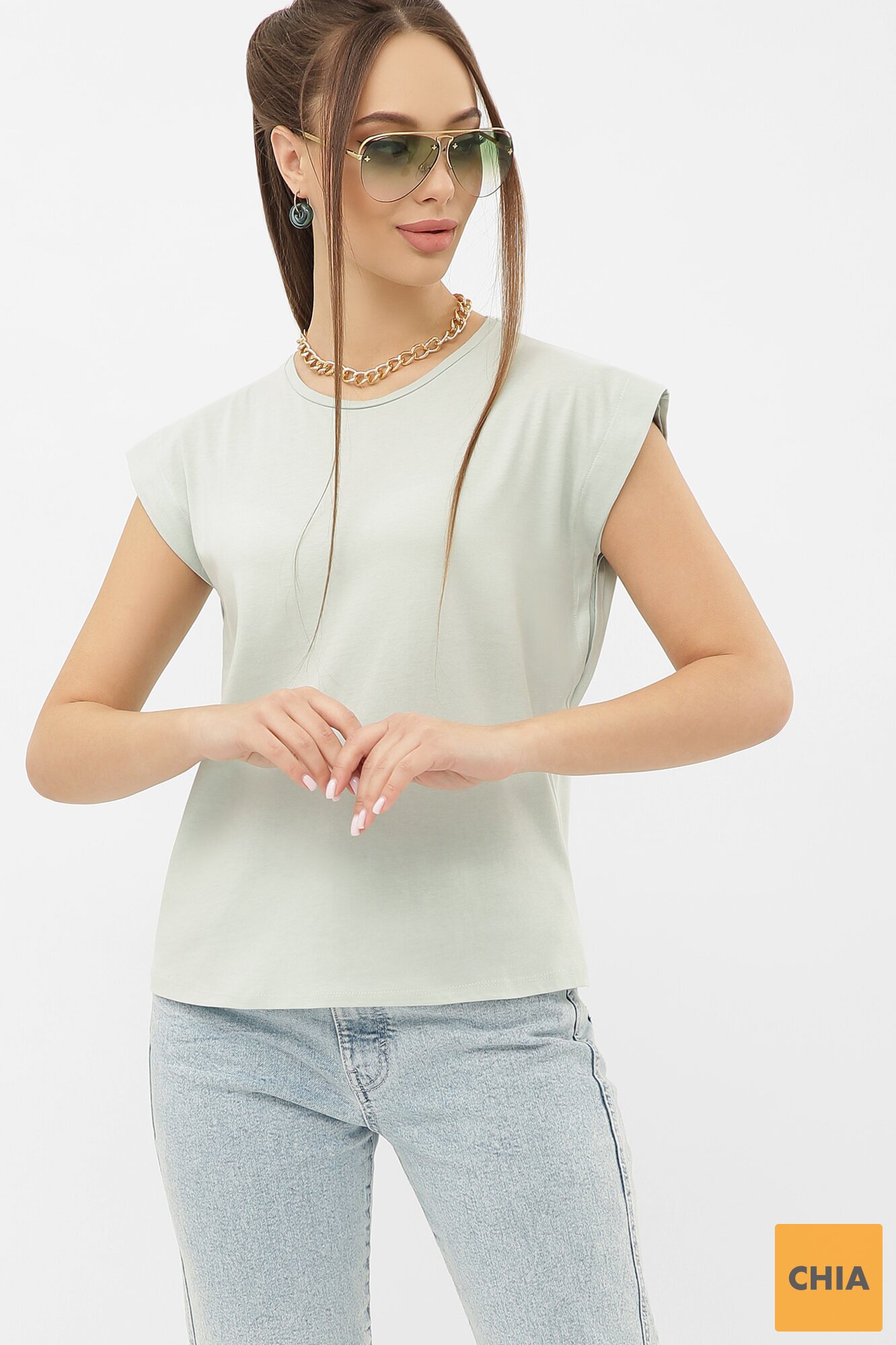 Футболка 6008V Фисташка