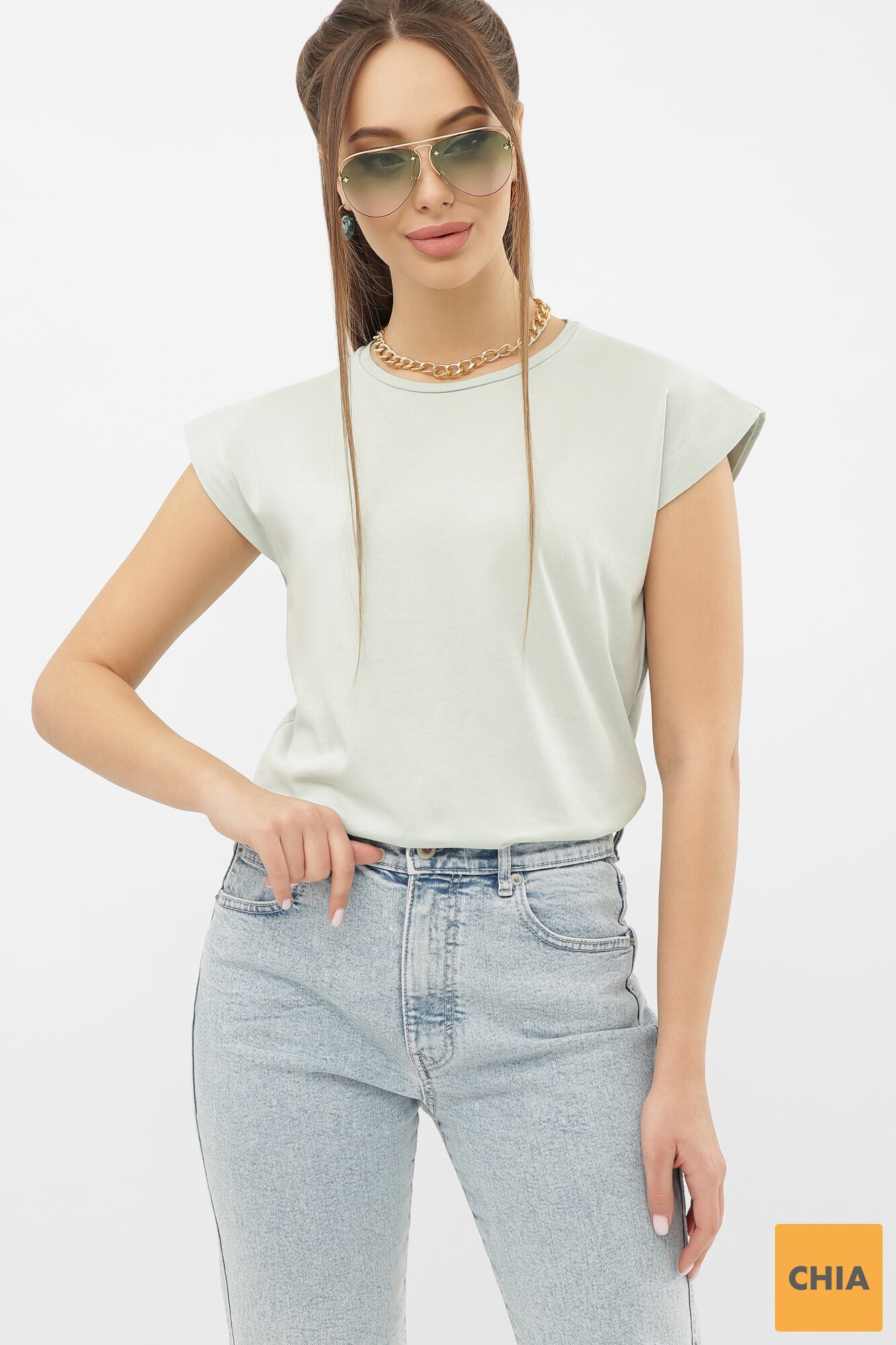 Футболка 6008V Фисташка