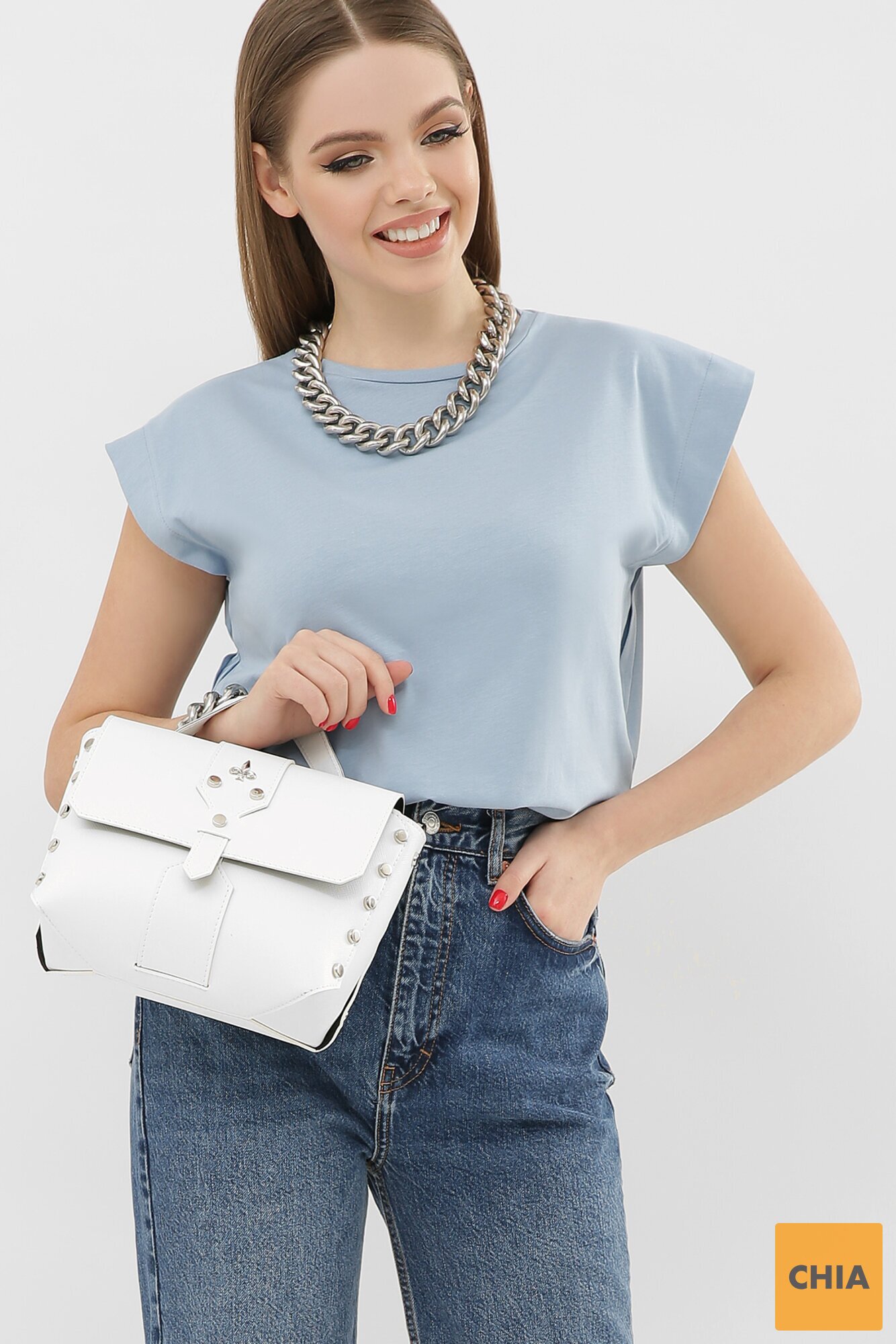 Футболка 6008V Джинс