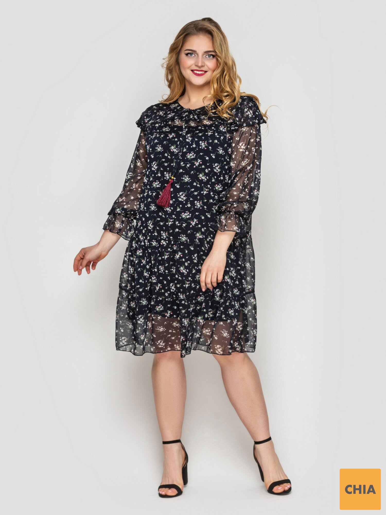 Летнее платье Валенсия синее