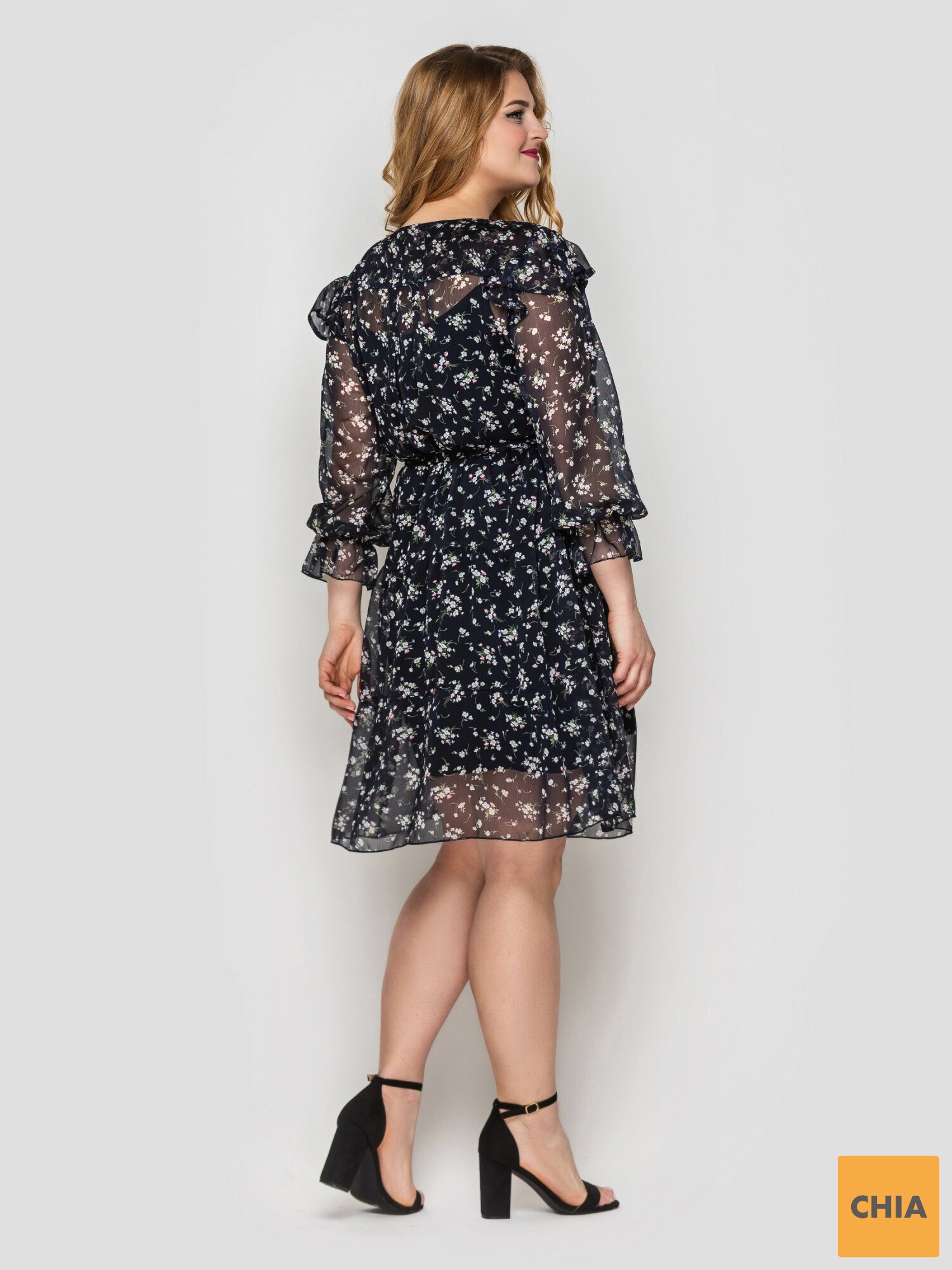 Летнее платье Валенсия синее