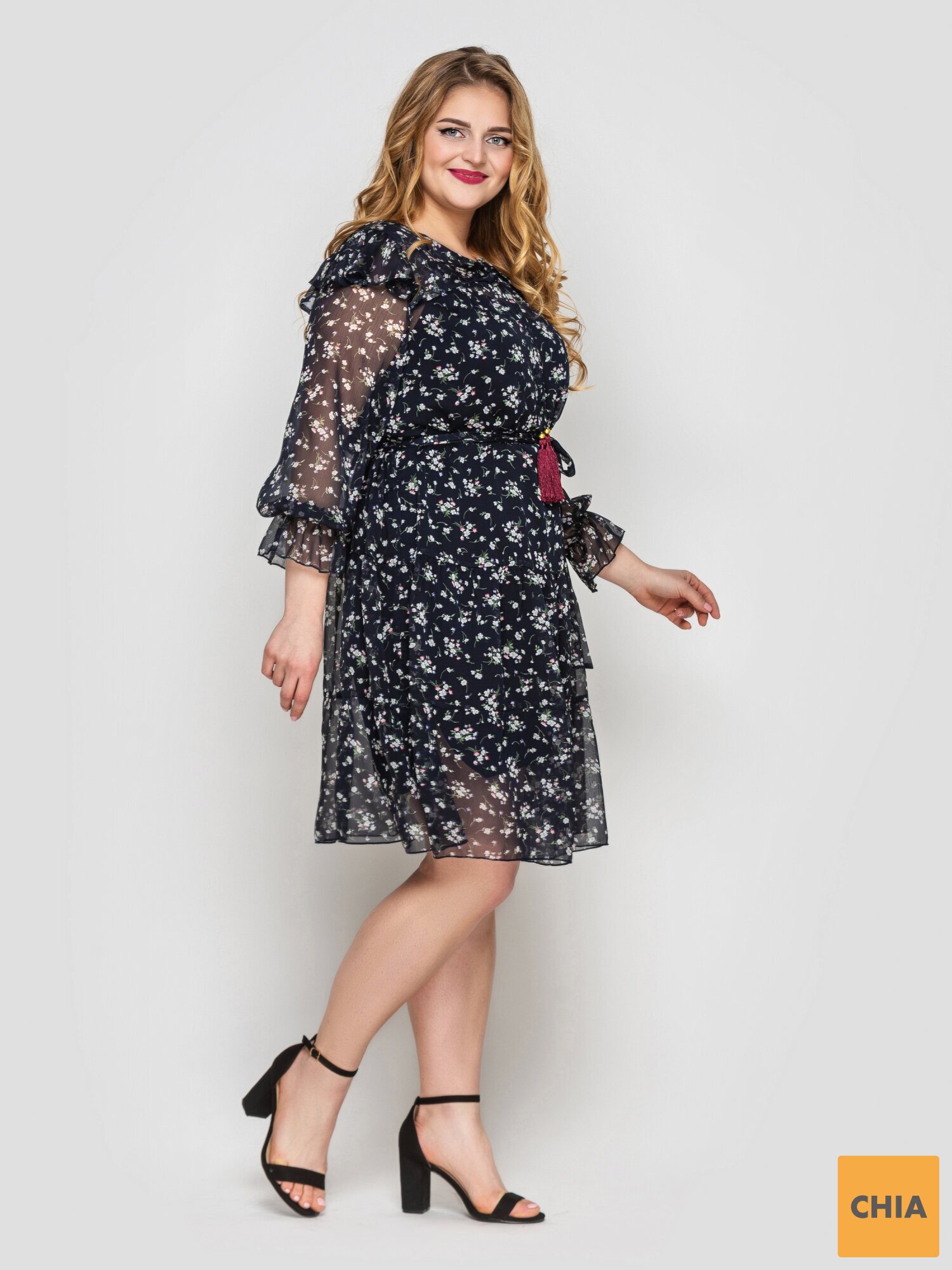 Летнее платье Валенсия синее