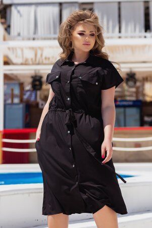 Платье-рубашка 412243 бежевый