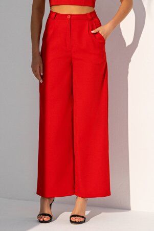 Itelle: Широкі штани-палаццо червоного кольору 4230 - фото 1