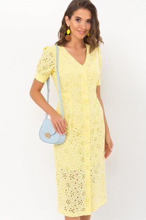 Glem: Платье Клера к/р желтый p69642 - фото 1
