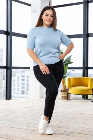 Prima Fashion Knit: Вязаный гольф "Эмма" - голубой - Size+ 1055001 - фото 1