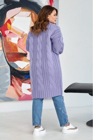 Prima Fashion Knit: Вязаный кардиган "Бэль" - лаванда -  Size+ 4531132 - фото 2