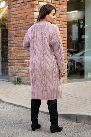 Prima Fashion Knit: Вязаный кардиган "Бэль" - пудра -  Size+ 4531101 - фото 2