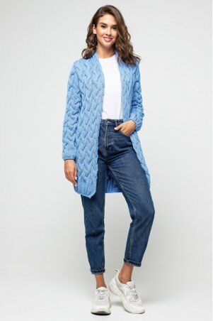 Prima Fashion Knit: Вязаный кардиган "Лало" - Голубой 4521039 - фото 1