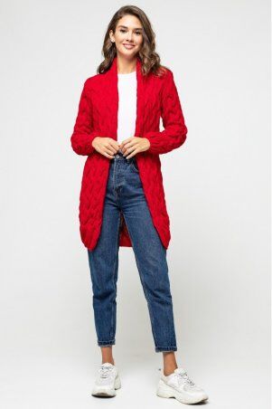 Prima Fashion Knit: Вязаный кардиган "Лало" - Красный 4521035 - фото 1