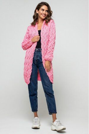 Prima Fashion Knit: Вязаный кардиган "Лало" - Розовый 4521057 - фото 1