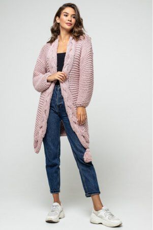 Prima Fashion Knit: Вязаный кардиган "Марго" - Светлая пудра 4519035 - фото 1