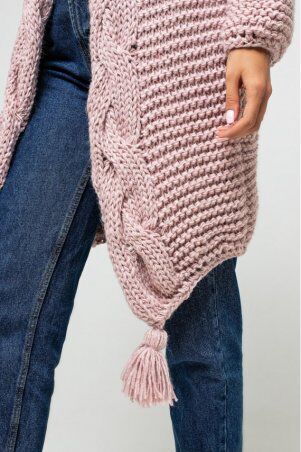 Prima Fashion Knit: Вязаный кардиган "Марго" - Светлая пудра 4519035 - фото 3